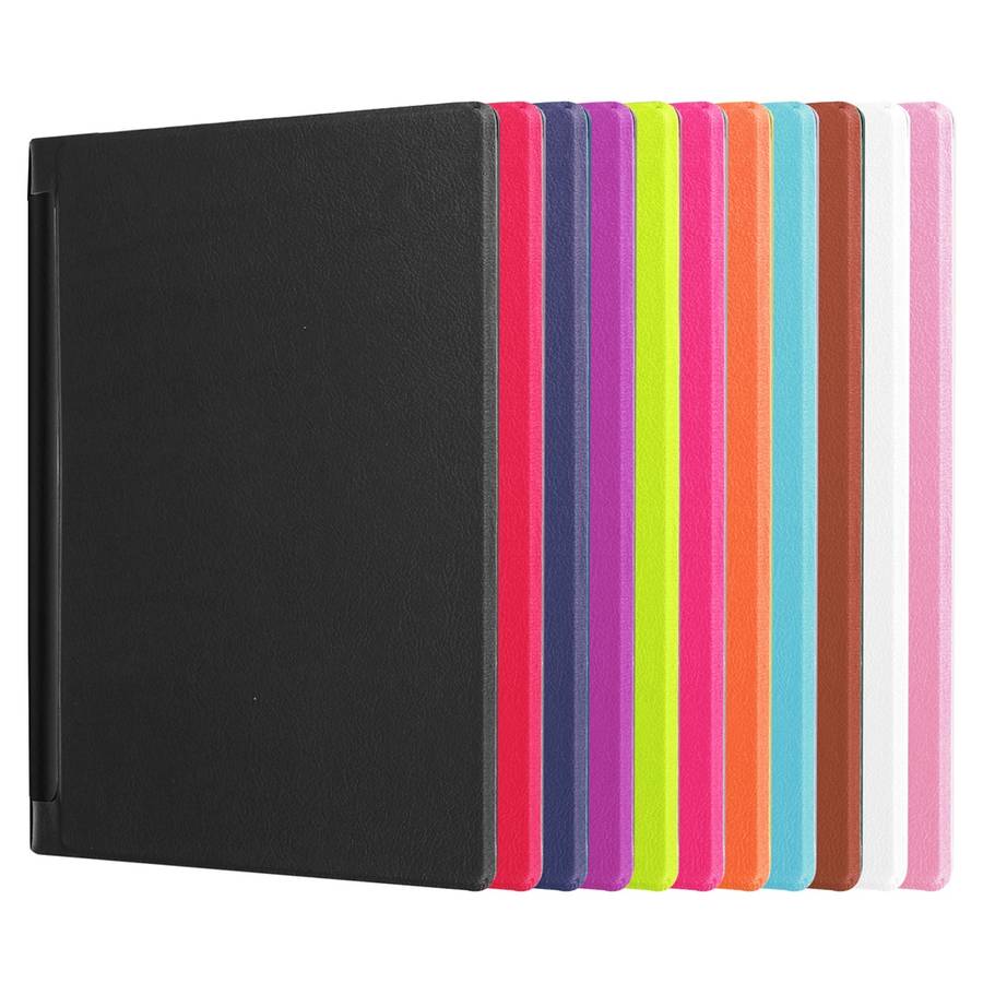 Custer Texture Horizontal Flip Solid Color Leather Case with Three-folding Holder for ... (Black)