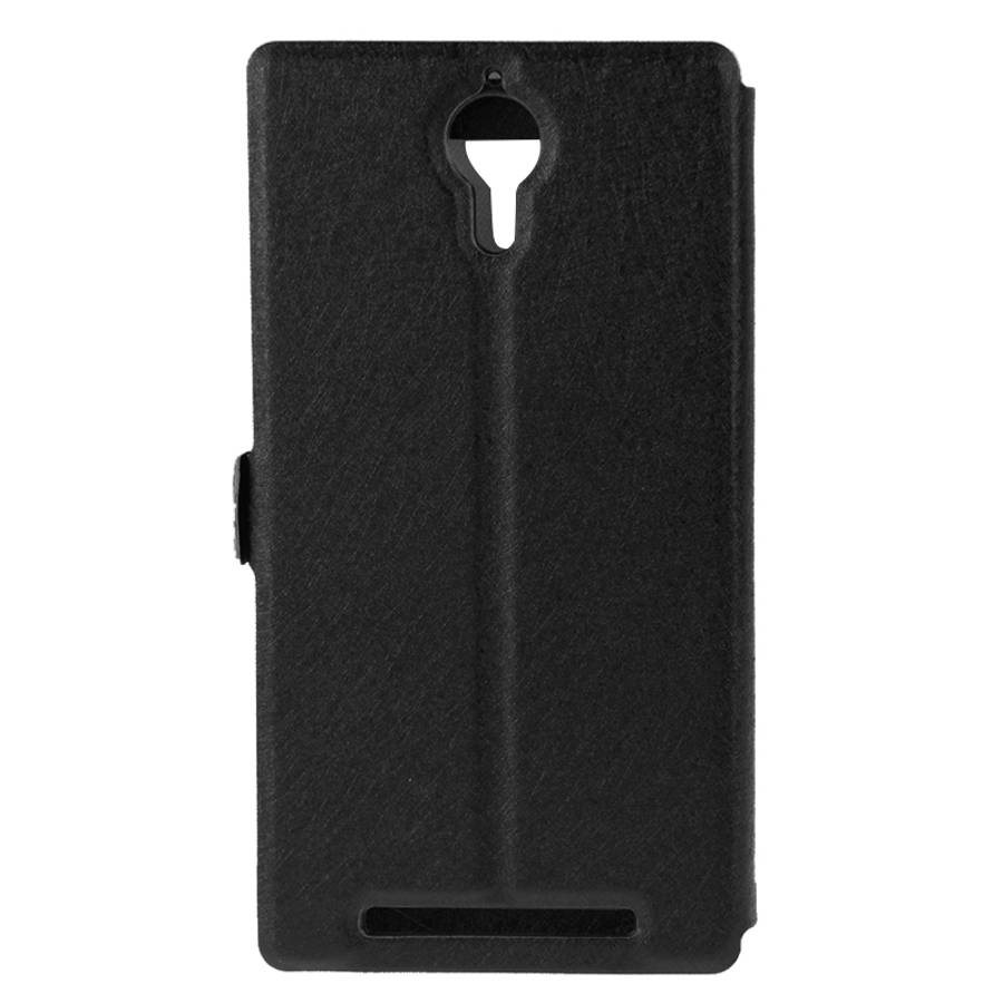 Cross Texture Horizontal Flip Leather Case with Caller ID Display & Holder for Lenovo K80(Black)