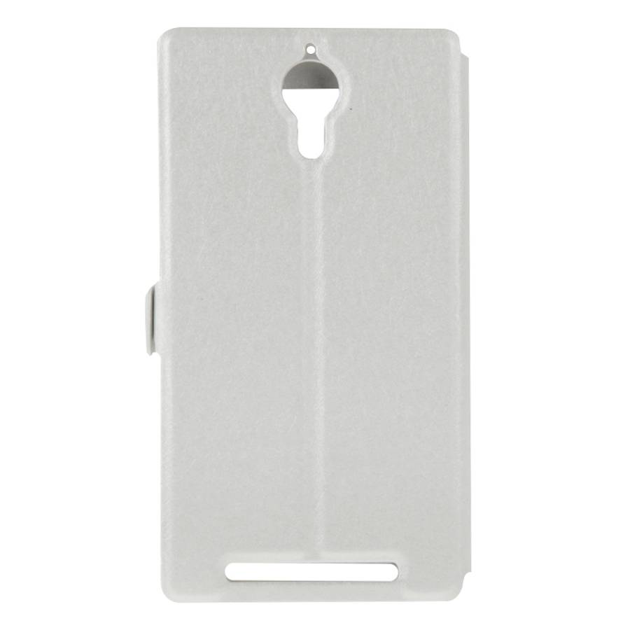Cross Texture Horizontal Flip Leather Case with Caller ID Display & Holder for Lenovo K80(White)