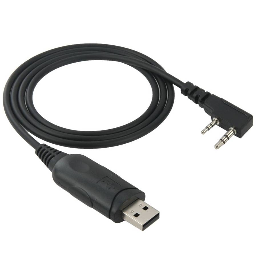 USB Program Cable Data Cable for Walkie Talkies, 3.5mm + 2.5mm Plug + USB 2.0