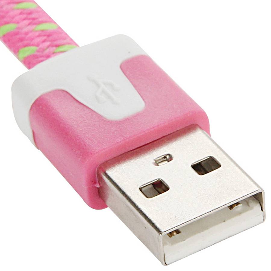 2m Woven Style Micro USB to USB Data / Charging Cable(Magenta)