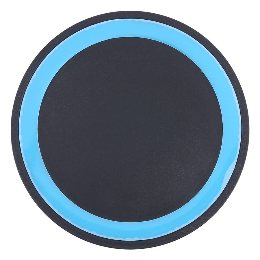 Universal QI Standard Round Wireless Charging Pad (Black + Blue)