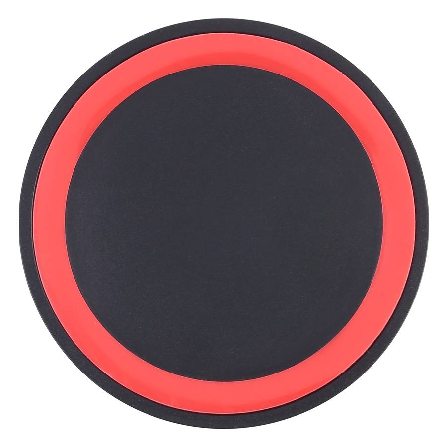 Universal QI Standard Round Wireless Charging Pad (Black + Red)