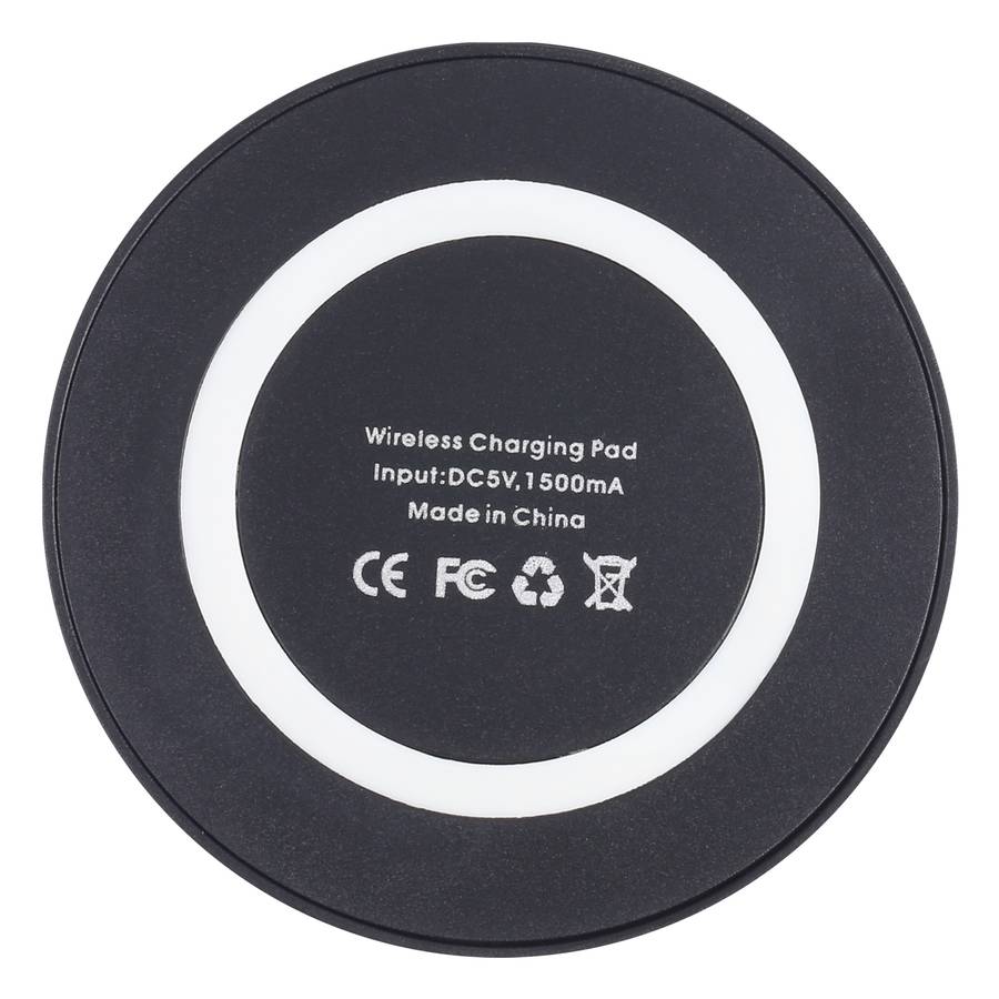 5W Universal QI Standard Round Wireless Charging Pad (Black + White)