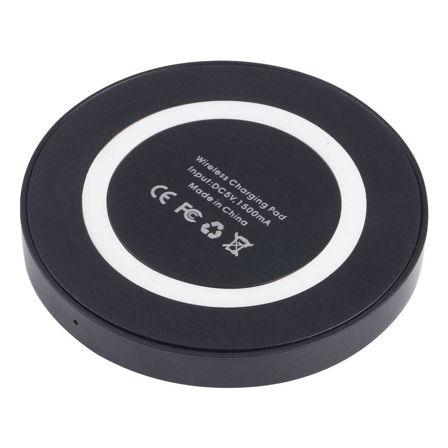 5W Universal QI Standard Round Wireless Charging Pad (Black + White)