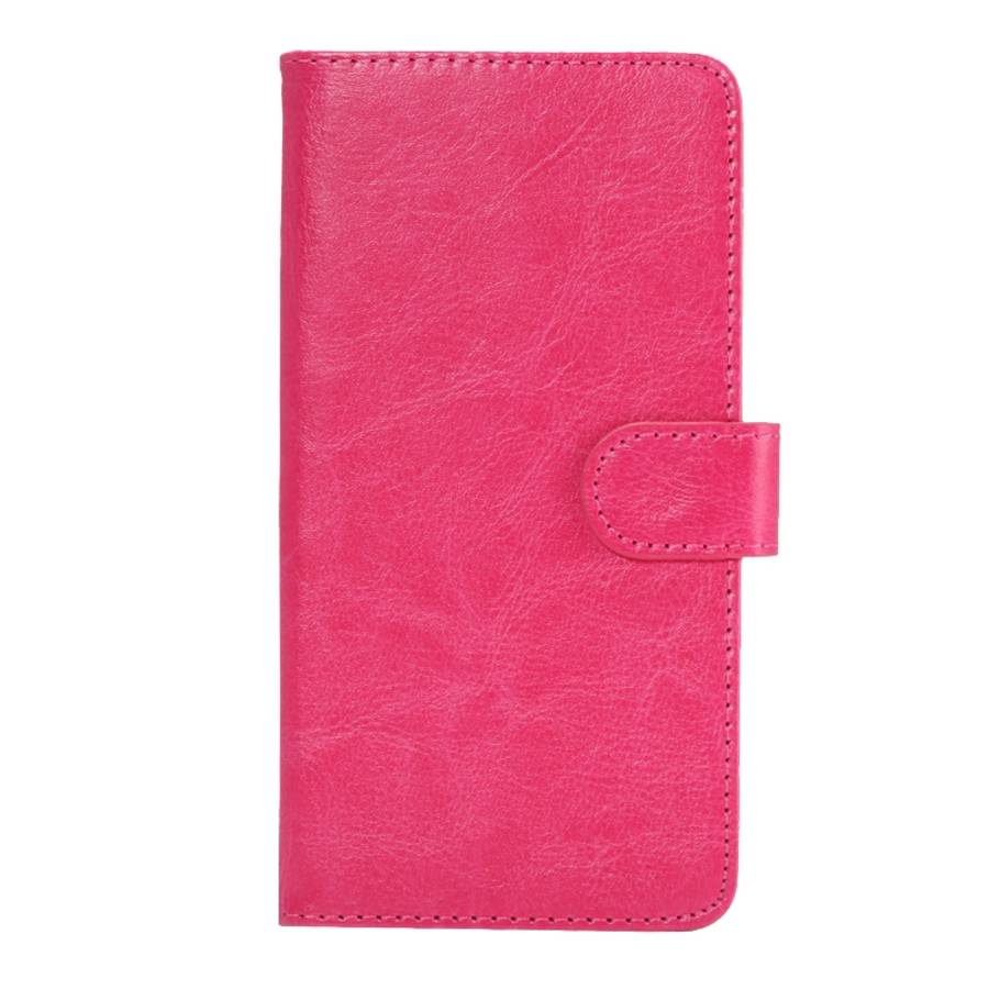 5.5-6.3 Inch Universal Crazy Horse Texture 360 Degree Rotating Carry Case with Holde ... (Magenta)