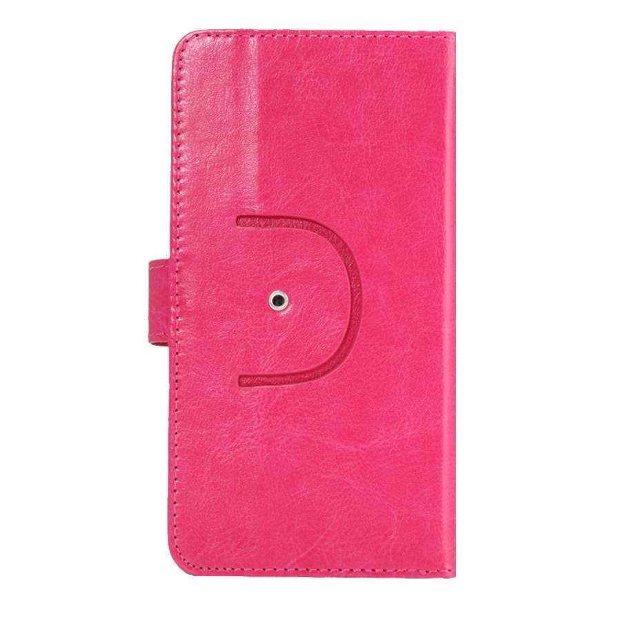 5.5-6.3 Inch Universal Crazy Horse Texture 360 Degree Rotating Carry Case with Holde ... (Magenta)