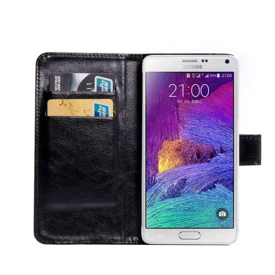 5.3-5.5 Inch Universal Crazy Horse Texture 360 Degree Rotating Carry Case with Holder ... (Black)