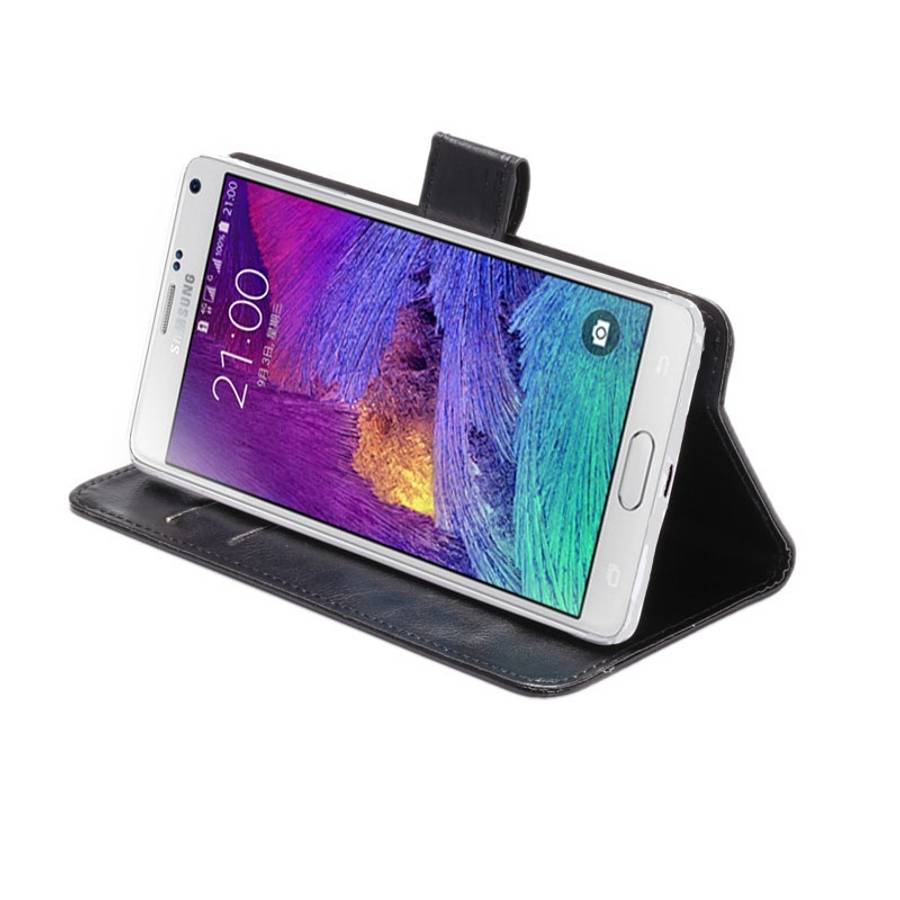 5.3-5.5 Inch Universal Crazy Horse Texture 360 Degree Rotating Carry Case with Holder ... (Black)