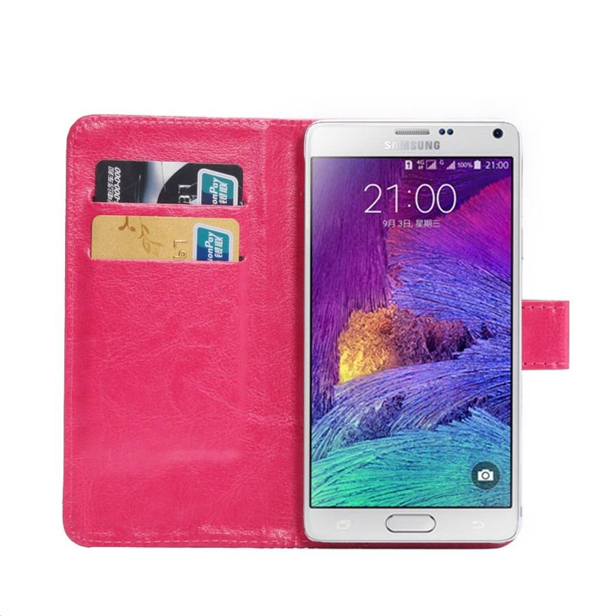 5.3-5.5 Inch Universal Crazy Horse Texture 360 Degree Rotating Carry Case with Holde ... (Magenta)