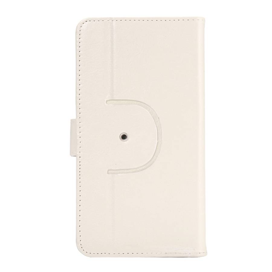 5.3-5.5 Inch Universal Crazy Horse Texture 360 Degree Rotating Carry Case with Holder ... (White)