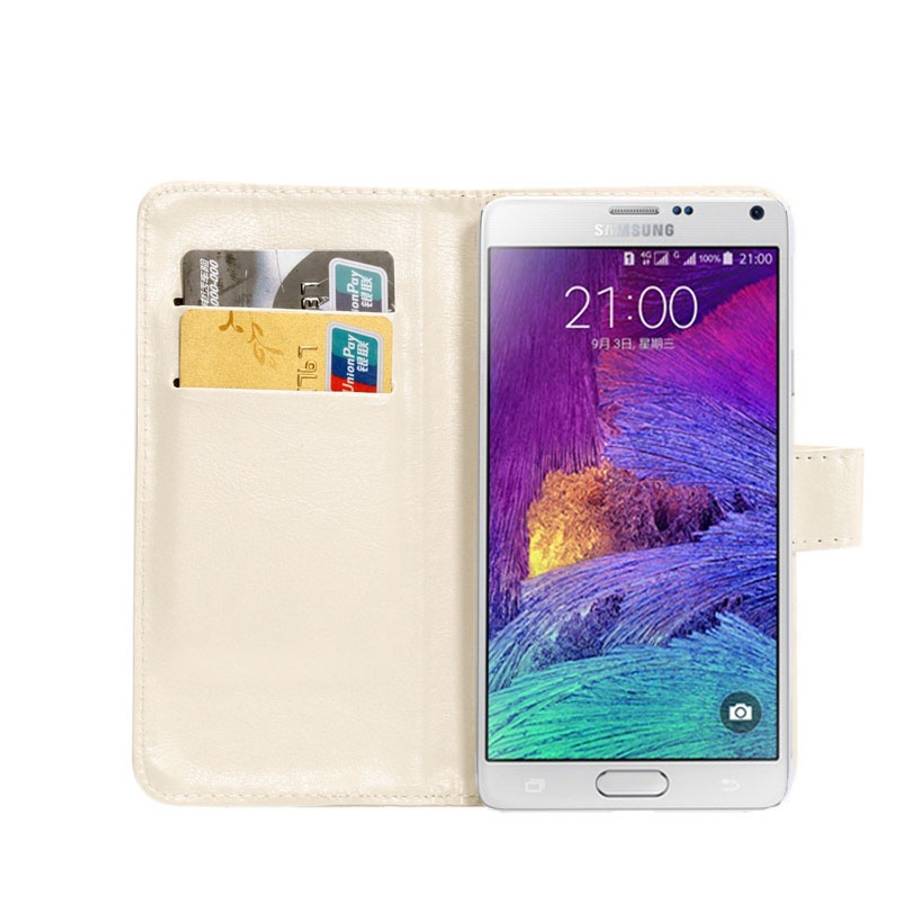 5.3-5.5 Inch Universal Crazy Horse Texture 360 Degree Rotating Carry Case with Holder ... (White)
