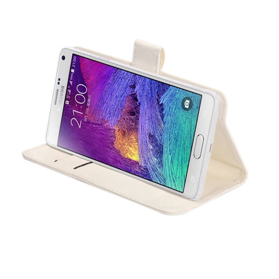 5.3-5.5 Inch Universal Crazy Horse Texture 360 Degree Rotating Carry Case with Holder ... (White)