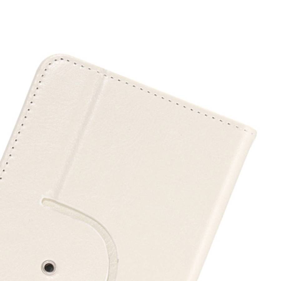 5.3-5.5 Inch Universal Crazy Horse Texture 360 Degree Rotating Carry Case with Holder ... (White)