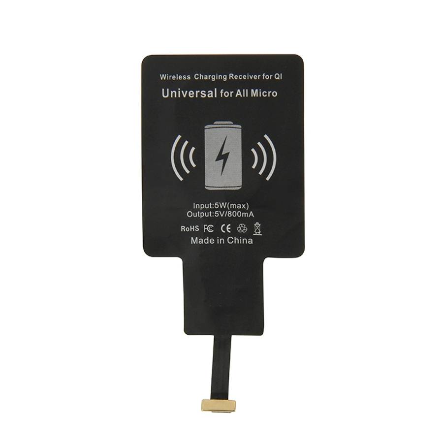Wireless Charging Receiver For QI, Universal for All Micro(Black)
