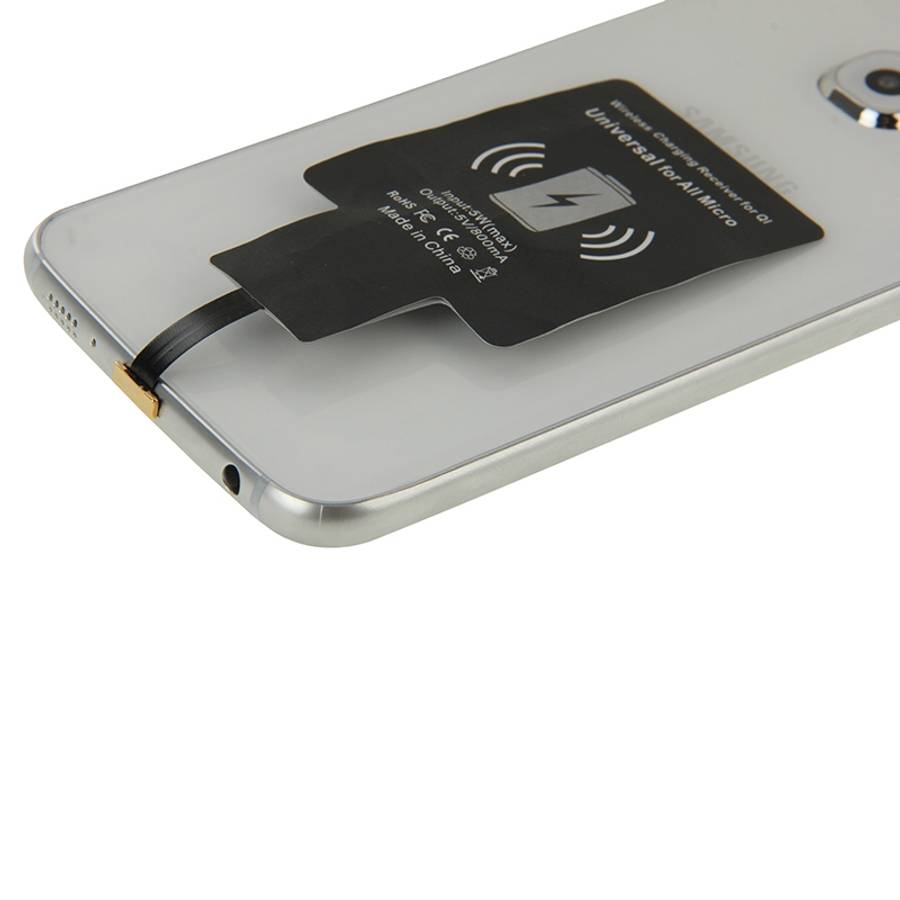 Wireless Charging Receiver For QI, Universal for All Micro(Black)