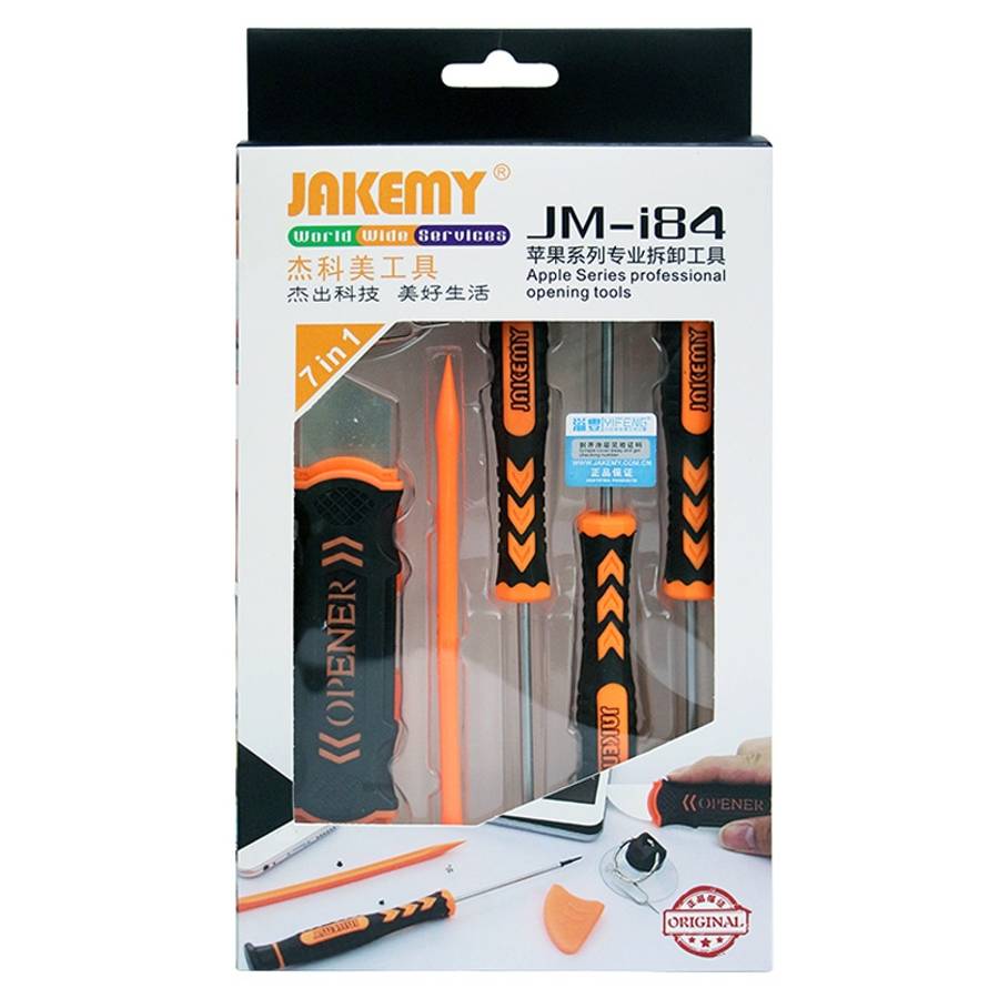 JAKEMY JM-i84 7 in 1 Professional Opening Tools Kit for iPhone / iPad / iPad Mini