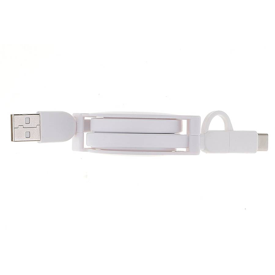 1m 2A Two in One Retractable Micro USB to Type-C Data Sync Charging Cable