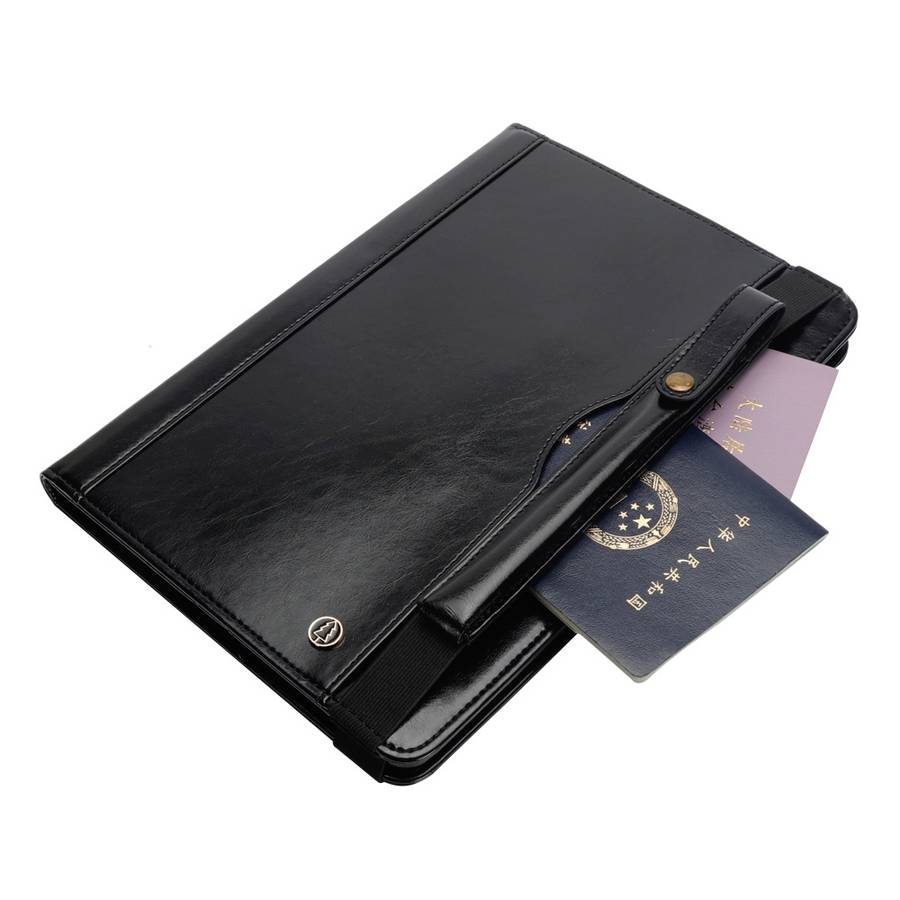 Horizontal Flip Leather Case for Galaxy Tab A T590 10.5 inch, with Double Card Slots & ... (Black)