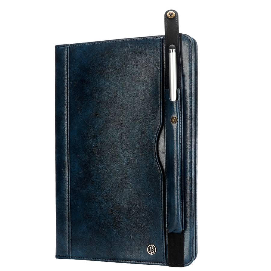 Horizontal Flip Leather Case for Galaxy Tab A T590 10.5 inch, with Double Card Slo ... (Dark Blue)