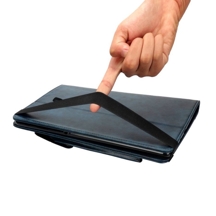 Horizontal Flip Leather Case for Galaxy Tab A T590 10.5 inch, with Double Card Slo ... (Dark Blue)
