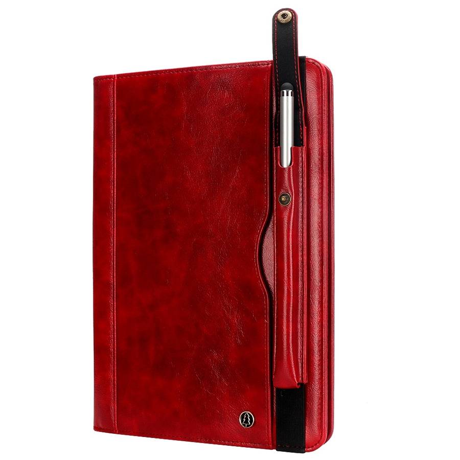 Horizontal Flip Leather Case for Galaxy Tab A T590 10.5 inch, with Double Card Slots & P ... (Red)