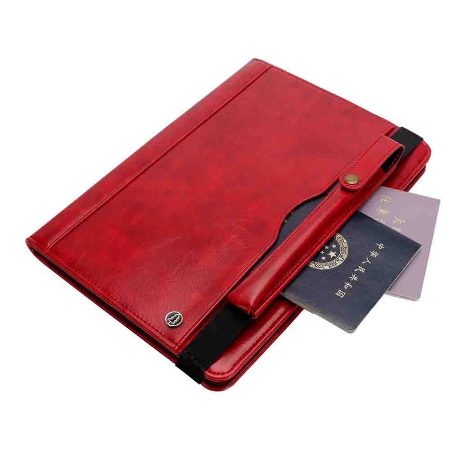 Horizontal Flip Leather Case for Galaxy Tab A T590 10.5 inch, with Double Card Slots & P ... (Red)