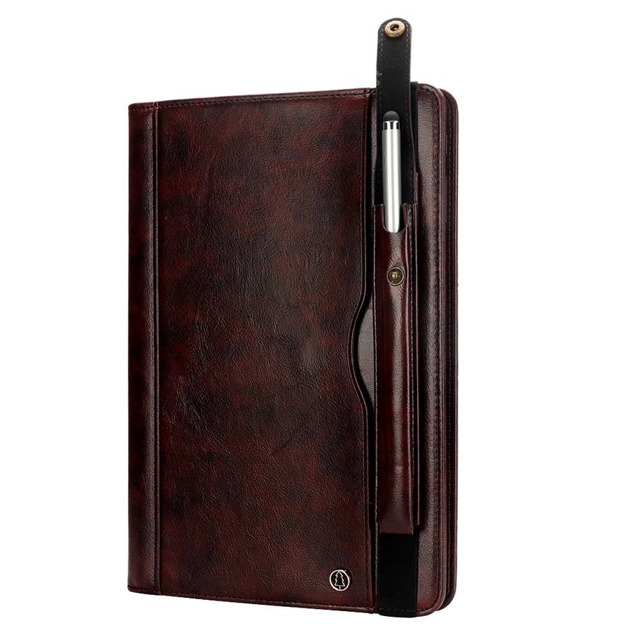 Horizontal Flip Leather Case for Galaxy Tab A T590 10.5 inch, with Double Card Sl ... (Dark Brown)