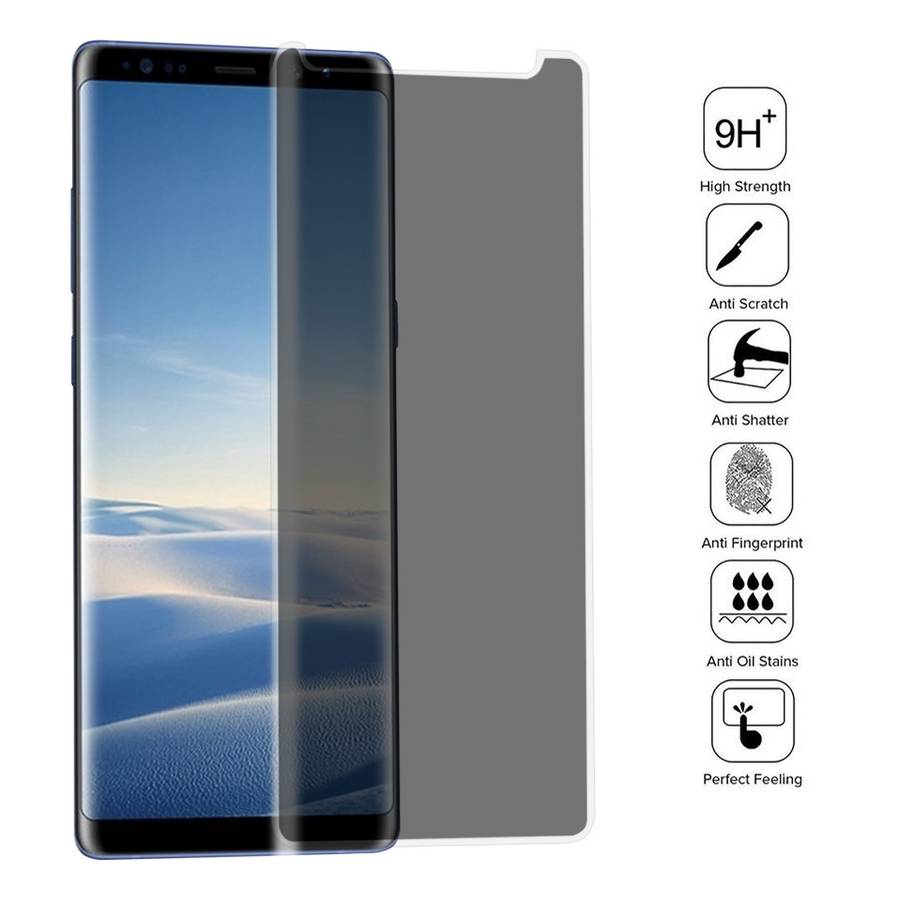 For Galaxy Note 8 0.26mm 9H Surface Hardness 3D Curved Privacy Anti-glare Non-full Screen Tempered G
