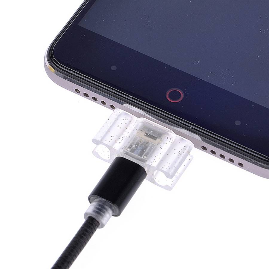 24cm 2A Micro USB + USB-C / Type-C to USB Flexible Data Charging Cable(Silver)