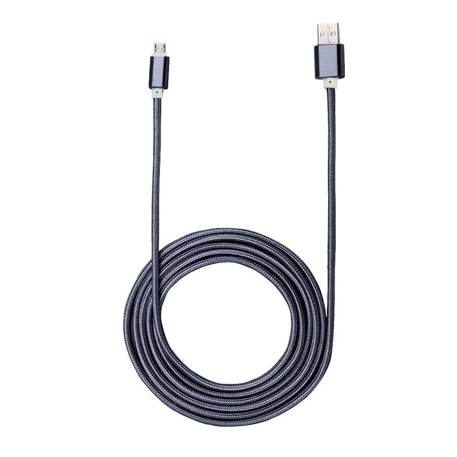 2m Woven Style Metal Head 84 Cores Micro USB to USB 2.0 Data / Charger Cable