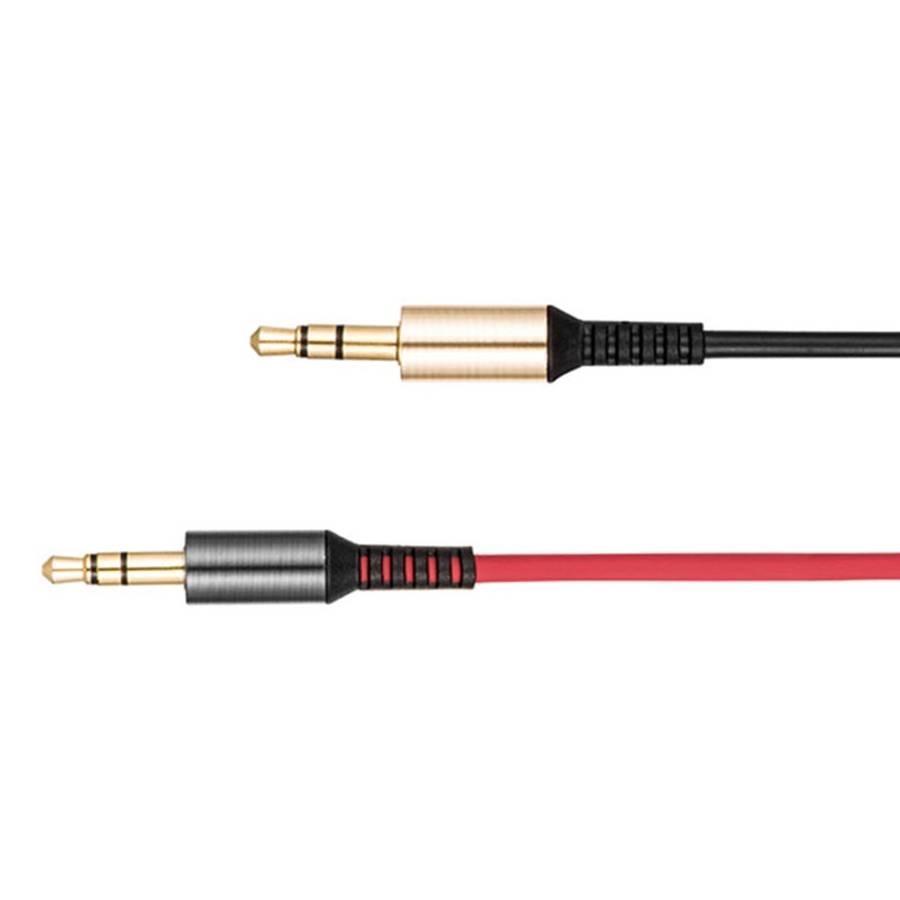 hoco UPA02 AUX Spring Audio Cable without Microphone, Cable Length: 1m(Red)
