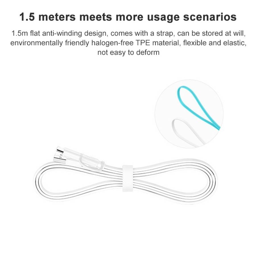 Original Honor AP55S 2 in 1 2A USB to USB-C / Type-C + Micro USB Interface Charging an ... (White)