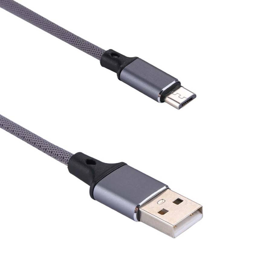 1m 2A Output USB to Micro USB Nylon Weave Style Data Sync Charging Cable