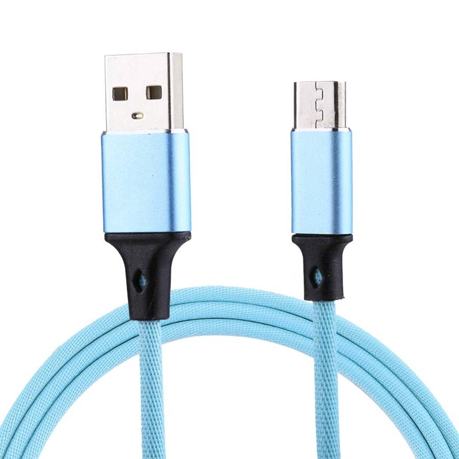 1m 2A Output USB to Micro USB Nylon Weave Style Data Sync Charging Cable