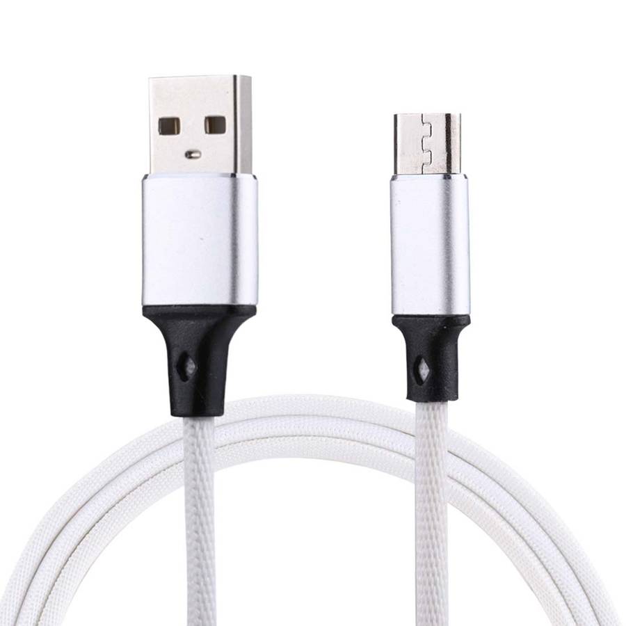 1m 2A Output USB to Micro USB Nylon Weave Style Data Sync Charging Cable