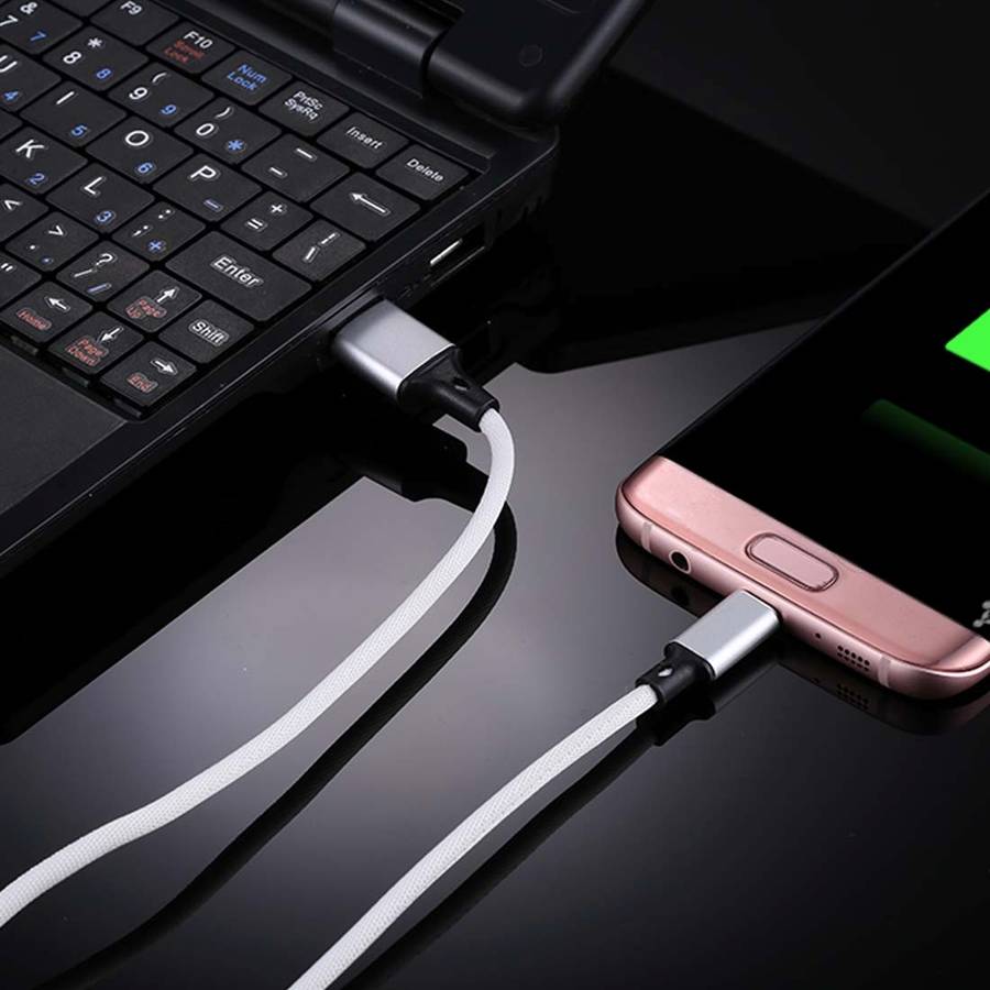 1m 2A Output USB to Micro USB Nylon Weave Style Data Sync Charging Cable