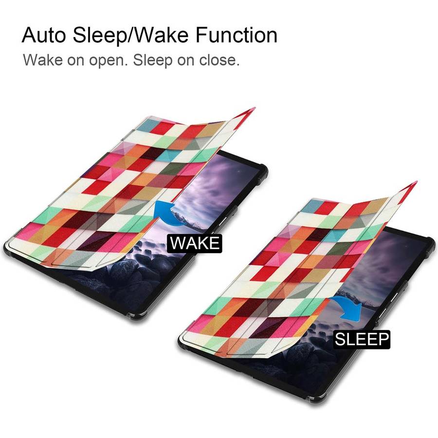 Colorful Magic Cube Pattern Horizontal Flip PU Leather Case for Galaxy Tab A 10.5 / T595 & T590, w