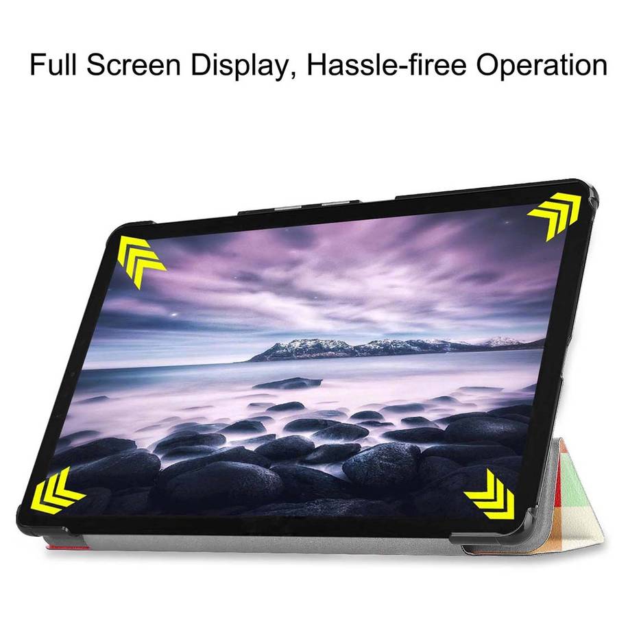 Colorful Magic Cube Pattern Horizontal Flip PU Leather Case for Galaxy Tab A 10.5 / T595 & T590, w