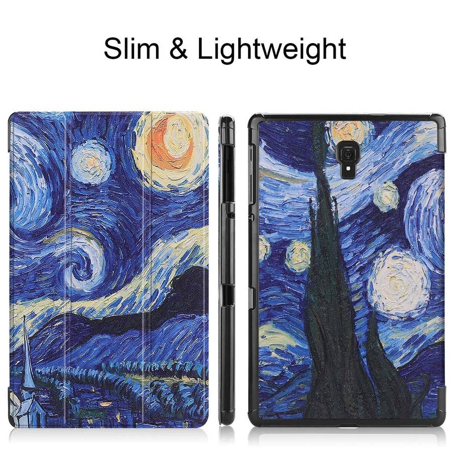 Starry Sky Pattern Horizontal Flip PU Leather Case for Galaxy Tab A 10.5 / T595 & T590, with Three