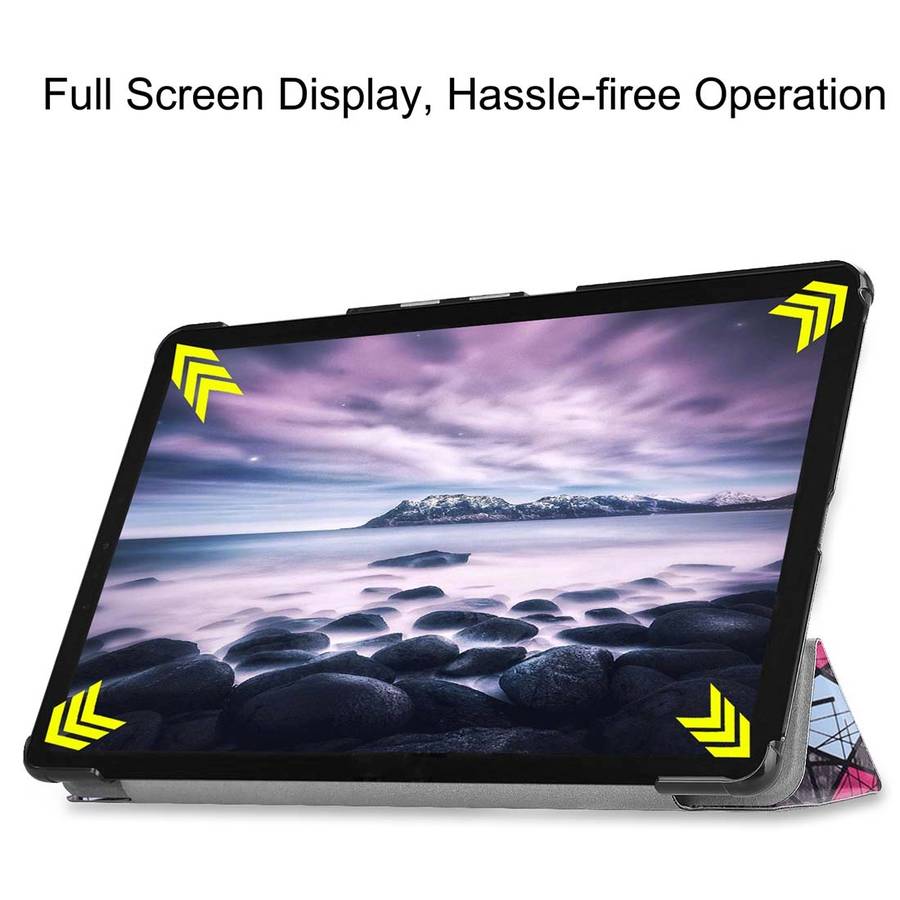Church Window Pattern Horizontal Flip PU Leather Case for Galaxy Tab A 10.5 / T595 & T590, with Th