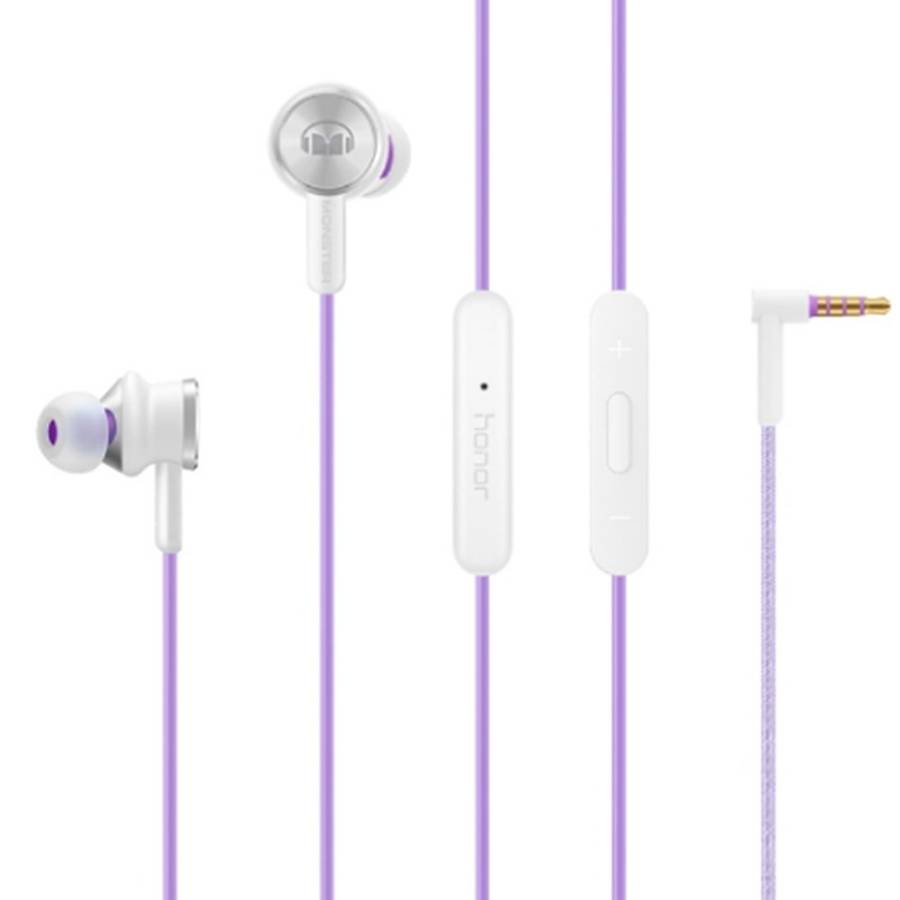 Original Huawei Honor AM17 Headset 1.1m TPE + Braided L-type 3.5mm Plug Wire Control In-Ear Earpho
