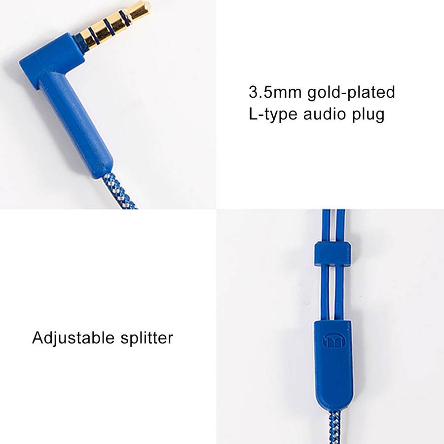 Original Huawei Honor AM17 Headset 1.1m TPE + Braided L-type 3.5mm Plug Wire Control In-Ear Earpho