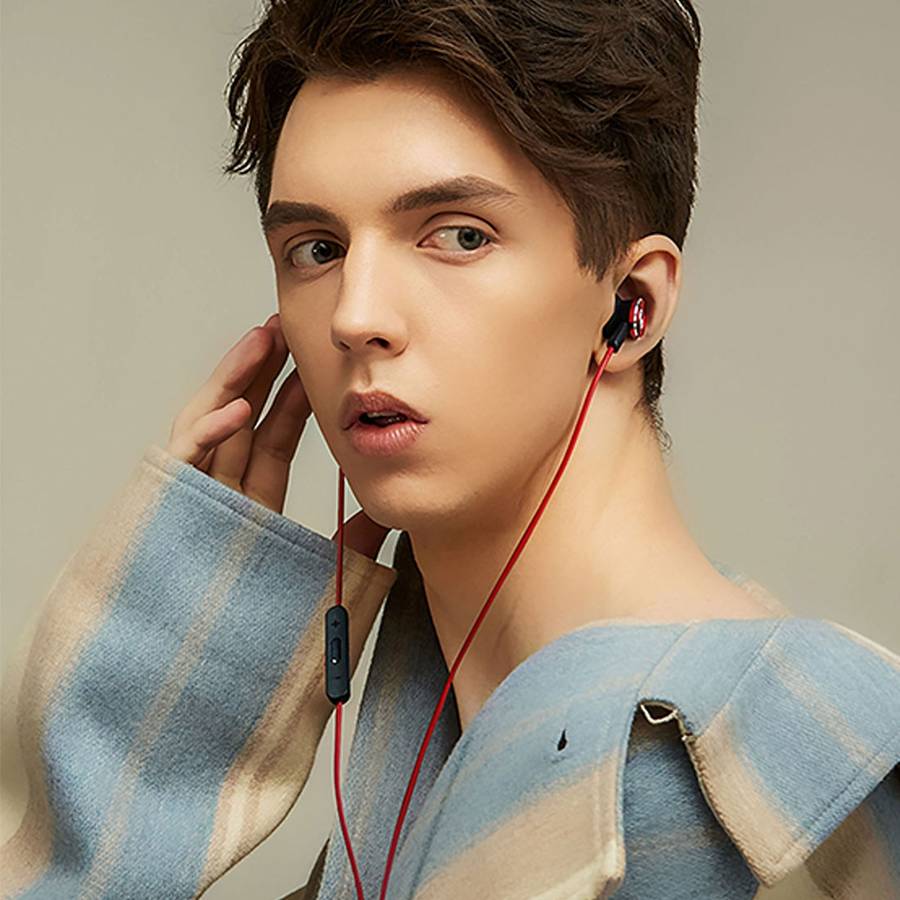 Original Huawei Honor AM17 Headset 1.1m TPE + Braided L-type 3.5mm Plug Wire Control In-Ear Earpho