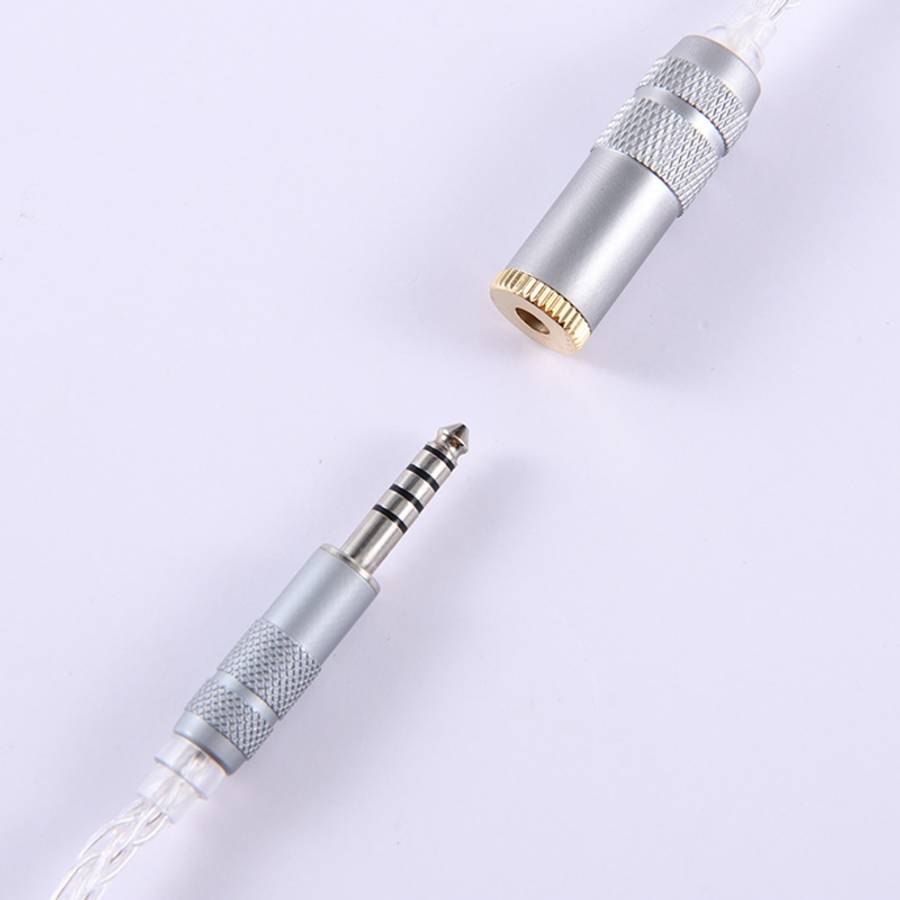 ZS0021 4.4mm Male to 2.5mm Female Balance Adapter Cable (Silver)