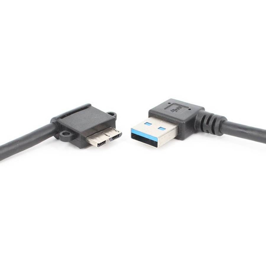 2 PCS USB 3.0 Right Elbow Male to Micro USB 3.0 Elbow Charging Data Cable, Cable Length: 27cm