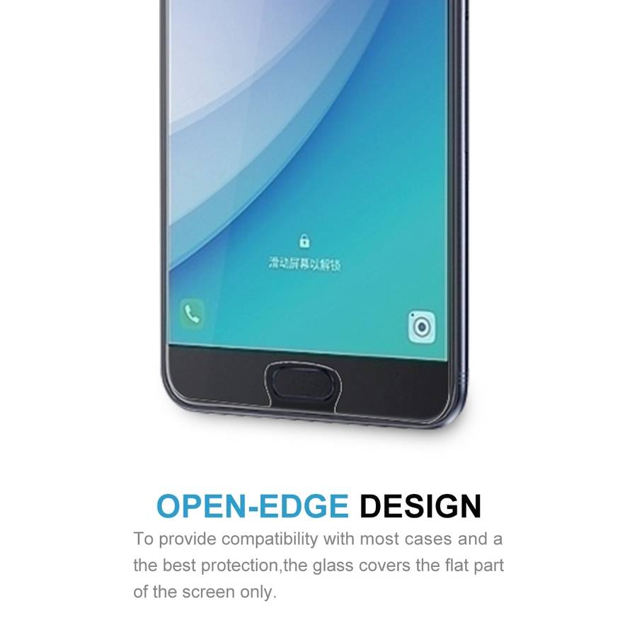 50 PCS 0.26mm 9H 2.5D Tempered Glass Film for Galaxy C7 Pro