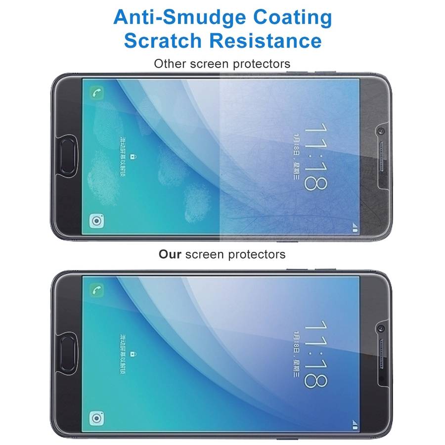 50 PCS 0.26mm 9H 2.5D Tempered Glass Film for Galaxy C7 Pro