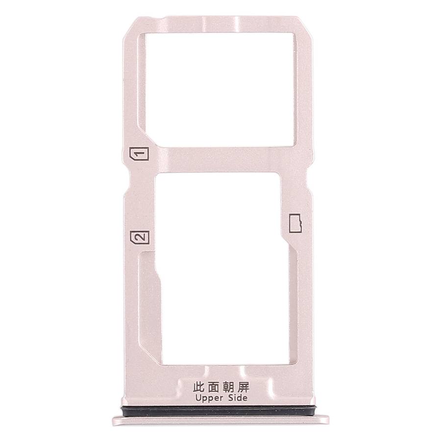For Vivo X20 SIM Card Tray + SIM Card Tray / Micro SD Card Tray (Gold)