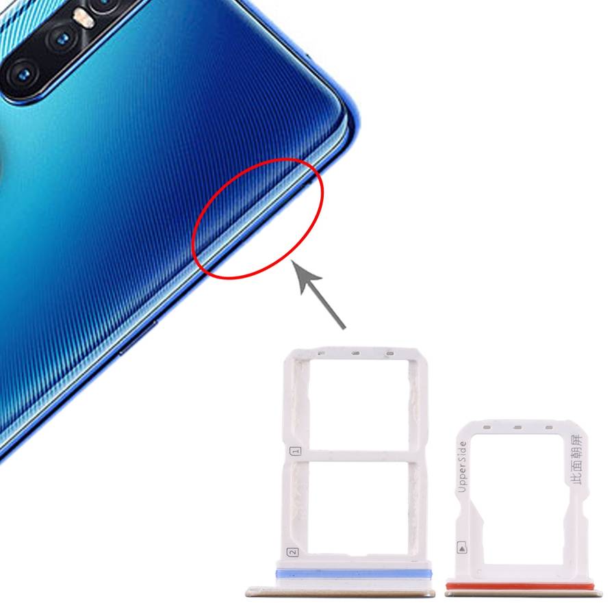 For Vivo S1 Pro SIM Card Tray + SIM Card Tray + Micro SD Card Tray (Blue)